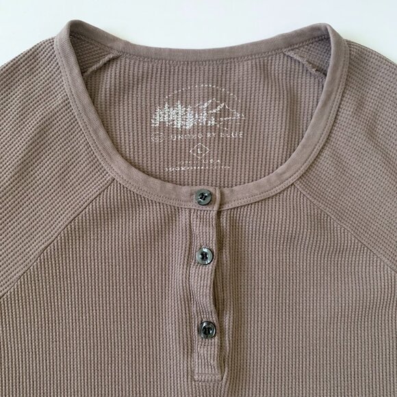 United By Blue Beige Long Sleeve Henley Shirt Heritage Fisherman Cabin Cottage - Picture 4 of 10